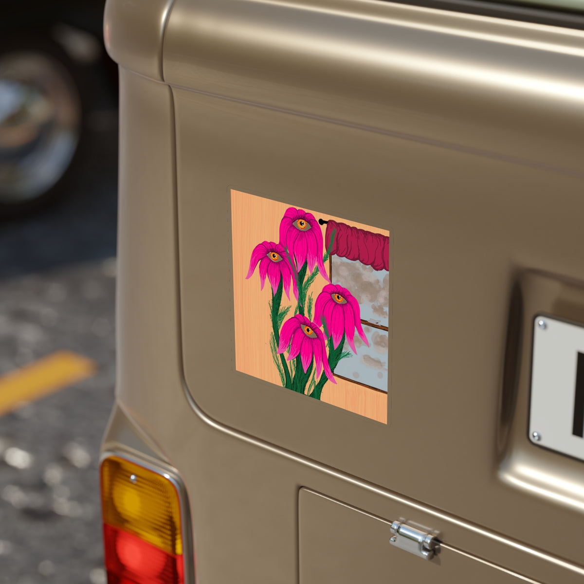 Transparent Outdoor Stickers, Die-Cut, 1pcs