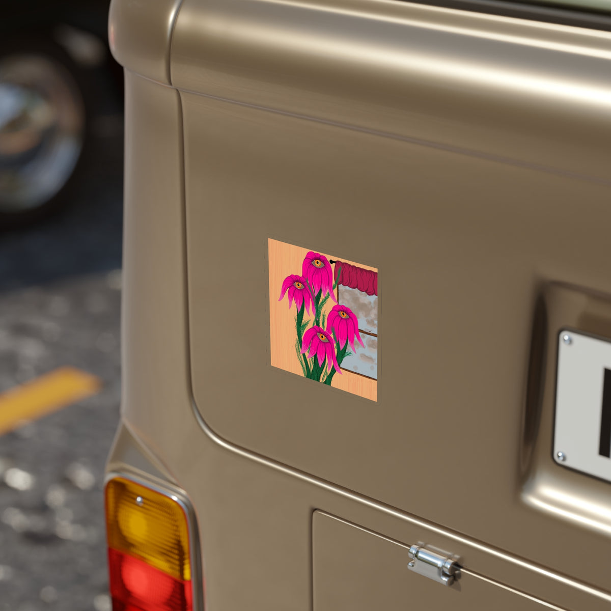 Transparent Outdoor Stickers, Die-Cut, 1pcs