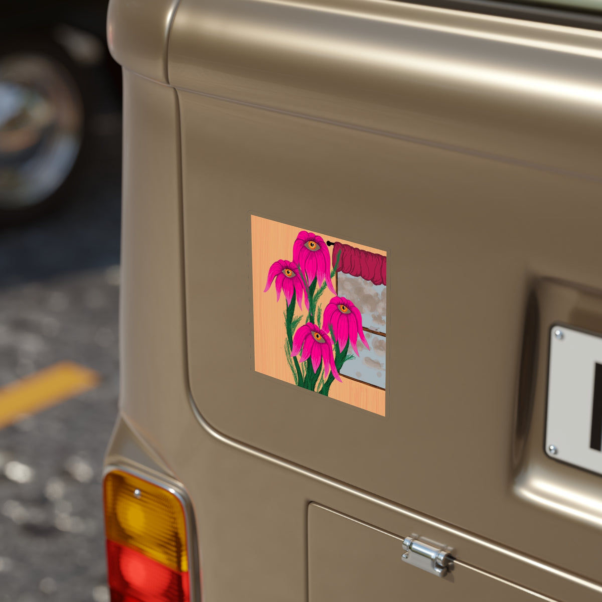 Transparent Outdoor Stickers, Die-Cut, 1pcs